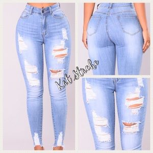 Destressed Jeans